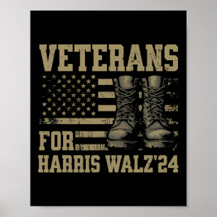 Veteranen für Harris Wheimer Waltz 2024 Präsidenti Poster