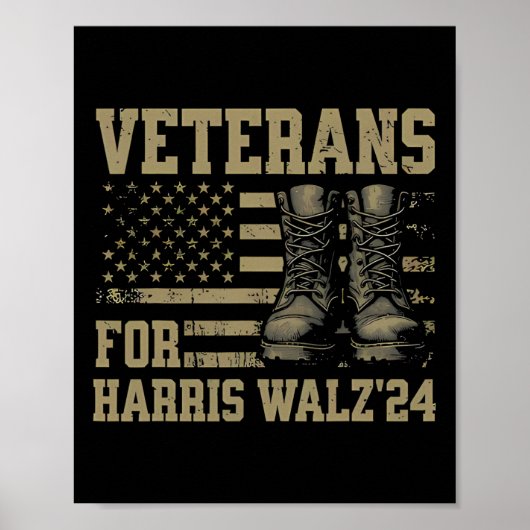 Veteranen für Harris Wheimer Waltz 2024 Präsidenti Poster (Vorne)