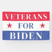 Veteranen für Joe Biden Präsident 2024 Banner (Horizontal)