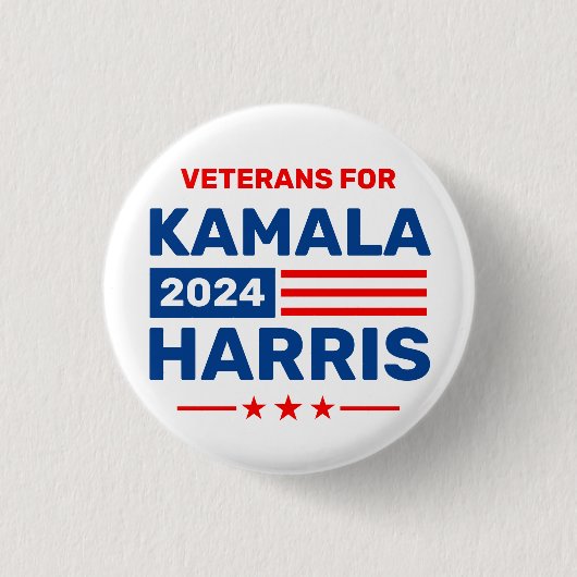 Veteranen für Kamala Harris 2024 - Aufkleber für d Button (Vorderseite)