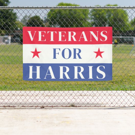 Veteranen für Kamala Harris Präsident 2024 Banner (Insitu)