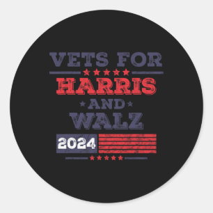 Veteranen für Kamala Harris Tim Wheimer 2024 Veter Runder Aufkleber