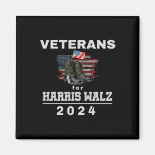 Veteranen für Kamala Wheimer US Flag 2024 Kampagne Magnet