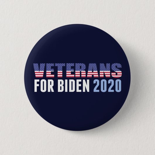 Veteranen für politische Biden Button (Vorderseite)