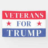 Veteranen für Trump 2024 | Republikanisch abstimme Banner (Horizontal)