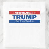 Veteranen für Trump-Sticker - Set von 4 Rechteckiger Aufkleber (Tasche)
