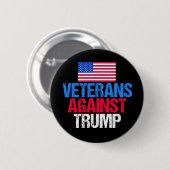Veteranen gegen Donald Trump Button (Vorne & Hinten)