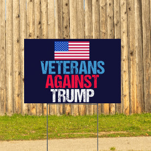 Veteranen gegen Donald Trump Gartenschild