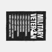 Veteranen gegen Trump 2020 kämpfen US-Wahlen Fleecedecke (Vorderseite (Horizontal))