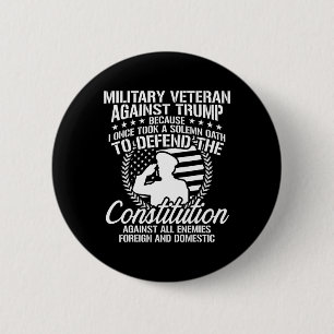 Veteranen gegen Trump 2020 Wahlen in den USA Button