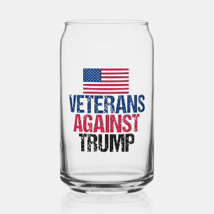 Veteranen gegen Trump - amerikanische Flagge Dosenglas