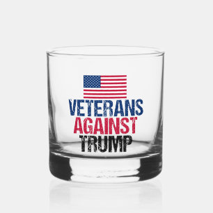 Veteranen gegen Trump - amerikanische Flagge Whiskyglas