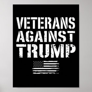 Veteranen gegen Trump Anti-Rassismus USA Militär V Poster