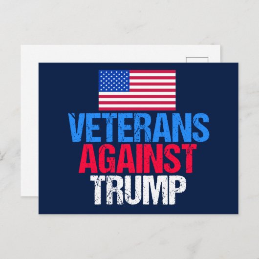 Veteranen gegen Trump Blue Postkarte (Vorne/Hinten)