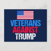 Veteranen gegen Trump Blue Postkarte (Vorderseite)