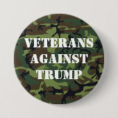 Veteranen gegen Trump Button (Vorderseite)