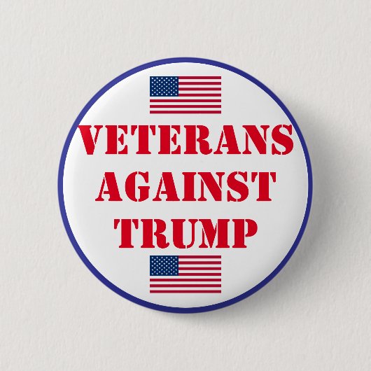 Veteranen gegen Trump Button (Vorderseite)