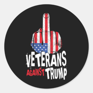 Veteranen gegen Trump Militärveteranen Anti Trump Runder Aufkleber