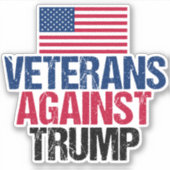 Veteranen gegen Trump - Politische amerikanische F Aufkleber (Vorderseite)