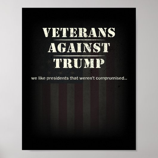 Veteranen gegen Trump - Protest Poster (Vorne)