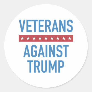 Veteranen gegen Trump Runder Aufkleber