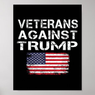 Veteranen gegen Trump-T-Shirt - Militär gegen Vete Poster