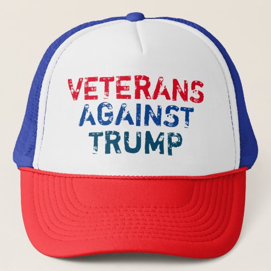 Veteranen gegen Trump Trucker Hat Truckerkappe (Vorderseite)