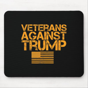 Veteranen gegen Trump Vintage Patriotische Flagge Mousepad