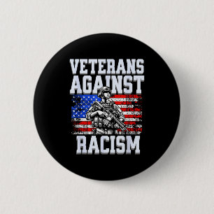 Veteranen gegen uns patriotischer Armeesoldat  Button