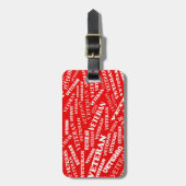 Veteranen-Gepäckanhänger im Rot Gepäckanhänger (Vorderseite vertikal)