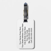 Veteranen-Gepäckanhänger im Rot Gepäckanhänger (Rückseite vertikal)