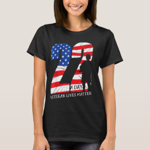 Veteranen Leben 22 Pro Tag Selbstmordbewusstsein P T-Shirt