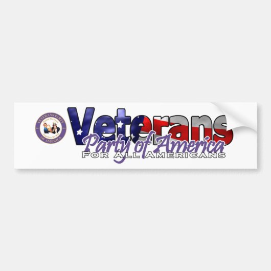 Veteranen-Party von Amerika-Autoaufkleber Autoaufkleber (Vorne)