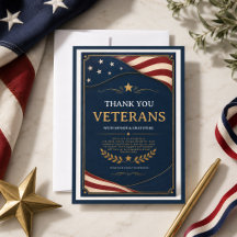 Veteranen | Patriotische Dankeskarte für Helden