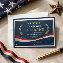 Veteranen | Patriotische Dankeskarte für Helden