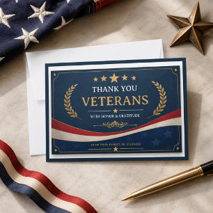 Veteranen Patriotische Dankeskarte für Helden