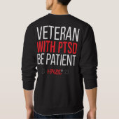 Veteranen-Pullover, Veteran mit PTSD-Ausrüstung, f Sweatshirt (Rückseite)