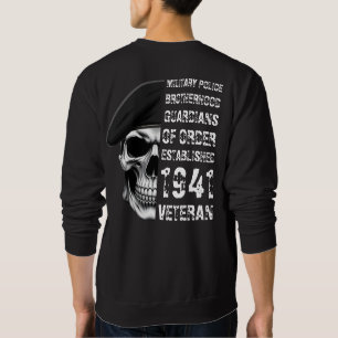Veteranen-Schädel der Militärpolizei-Bruderschaft Sweatshirt