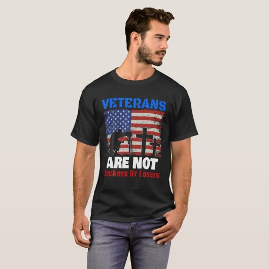Veteranen sind keine Sucker oder verlieren die Ant T-Shirt (Vorne ganz)