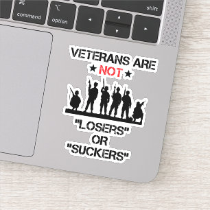 Veteranen sind keine Verlierer oder Sucker Aufkleber