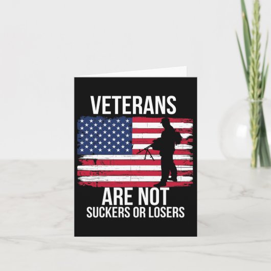 Veteranen sind nicht Sucker oder Verlierer Biden 2 Karte (Vorderseite)