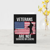 Veteranen sind nicht Sucker oder Verlierer Biden 2 Karte (Gelbe Blume)