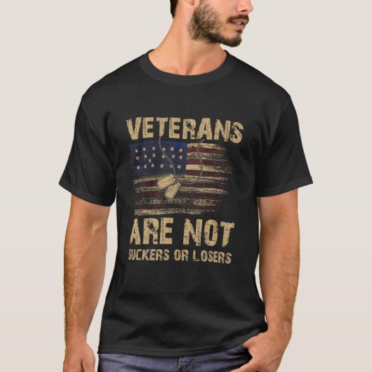 Veteranen sind nicht Sucker oder Verlierer Biden 2 T-Shirt (Vorderseite)