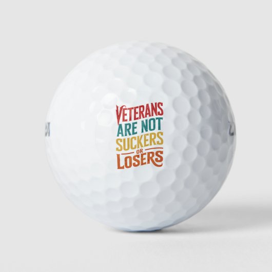 Veteranen sind weder Schwindel noch Verlierer Trum Golfball (Vorderseite)
