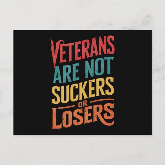 Veteranen sind weder Schwindel noch Verlierer Trum Postkarte (Vorderseite)