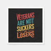 Veteranen sind weder Schwindel noch Verlierer Trum Serviette (Vorderseite)
