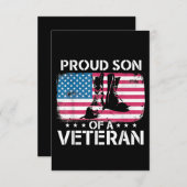 Veteranen - stolz Sohn eines erfahrenen T - Shirt RSVP Karte (Vorne/Hinten)