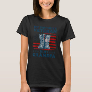 Veteranen-Tag Amerikanische Flagge Mein Lieblingsv T-Shirt