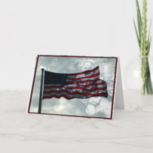 Veteranen-Tag, amerikanische Flagge und Veteran de Karte
