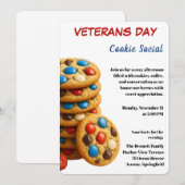 Veteranen-Tag | Cookie-Sozialfeier Einladung (Vorne/Hinten)